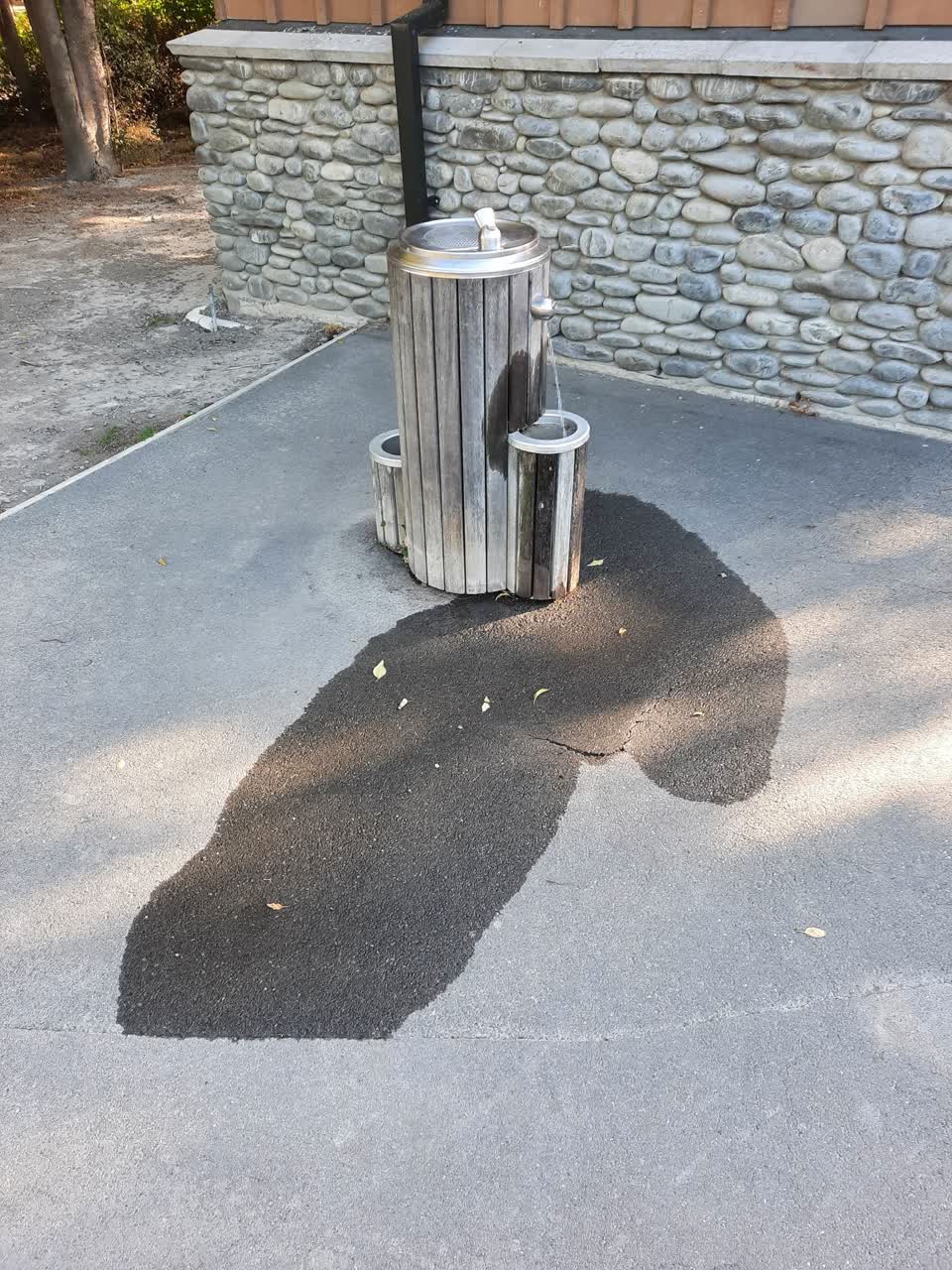 The photograph attached to this water leak report