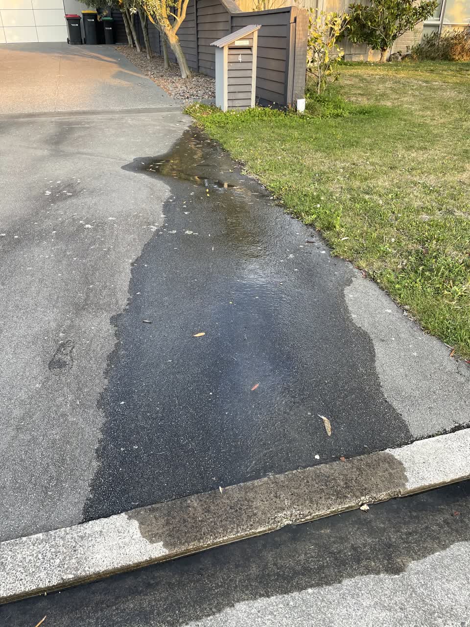 The photograph attached to this water leak report