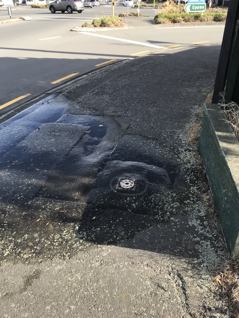 The photograph attached to this water leak report