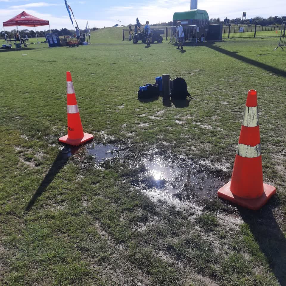 The photograph attached to this water leak report