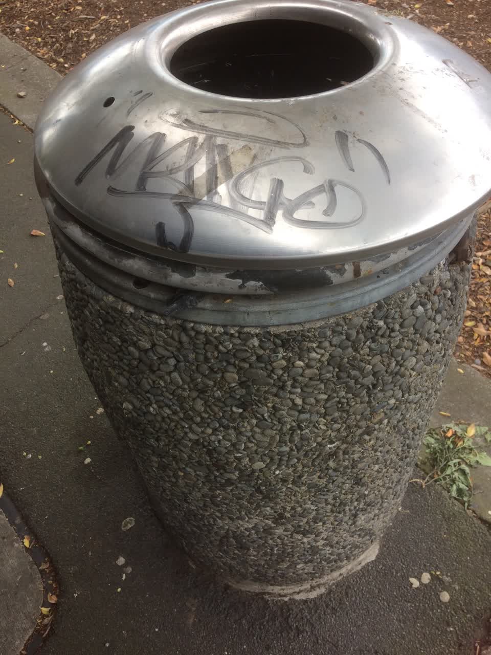 The photograph attached to this graffiti report