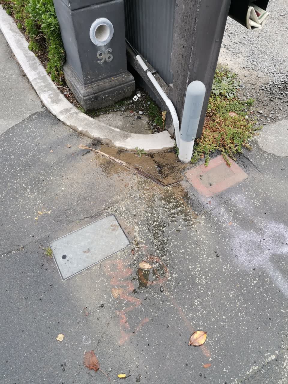 The photograph attached to this water leak report