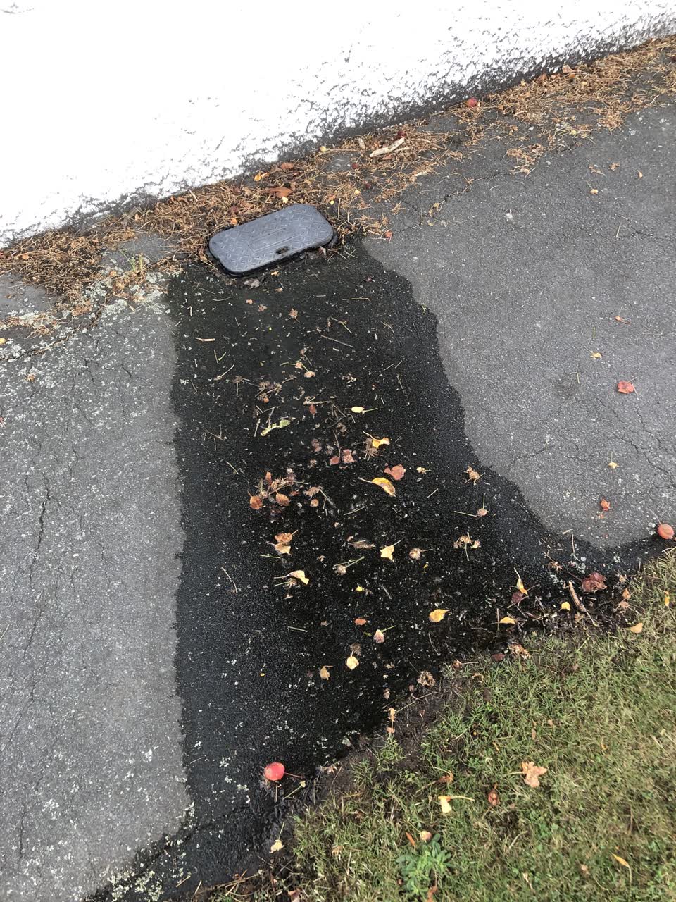 The photograph attached to this water leak report