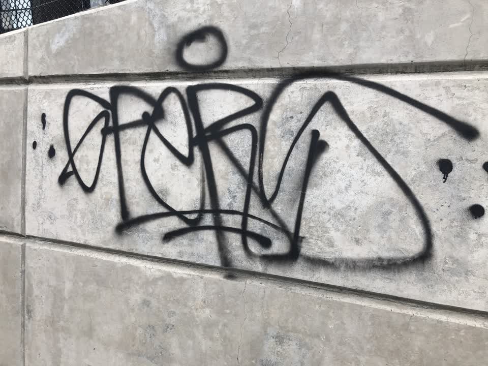 The photograph attached to this graffiti report