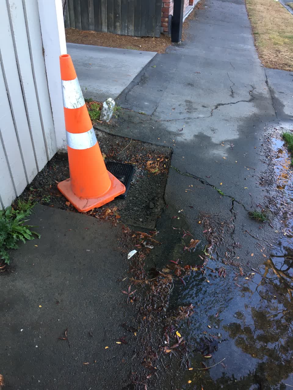 The photograph attached to this water leak report