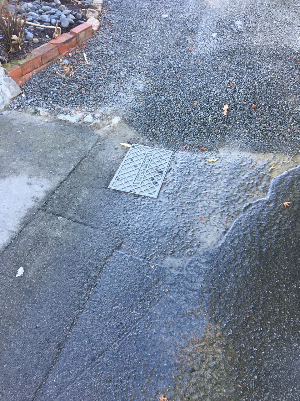 The photograph attached to this water leak report