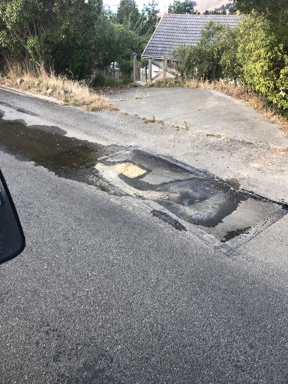 The photograph attached to this water leak report