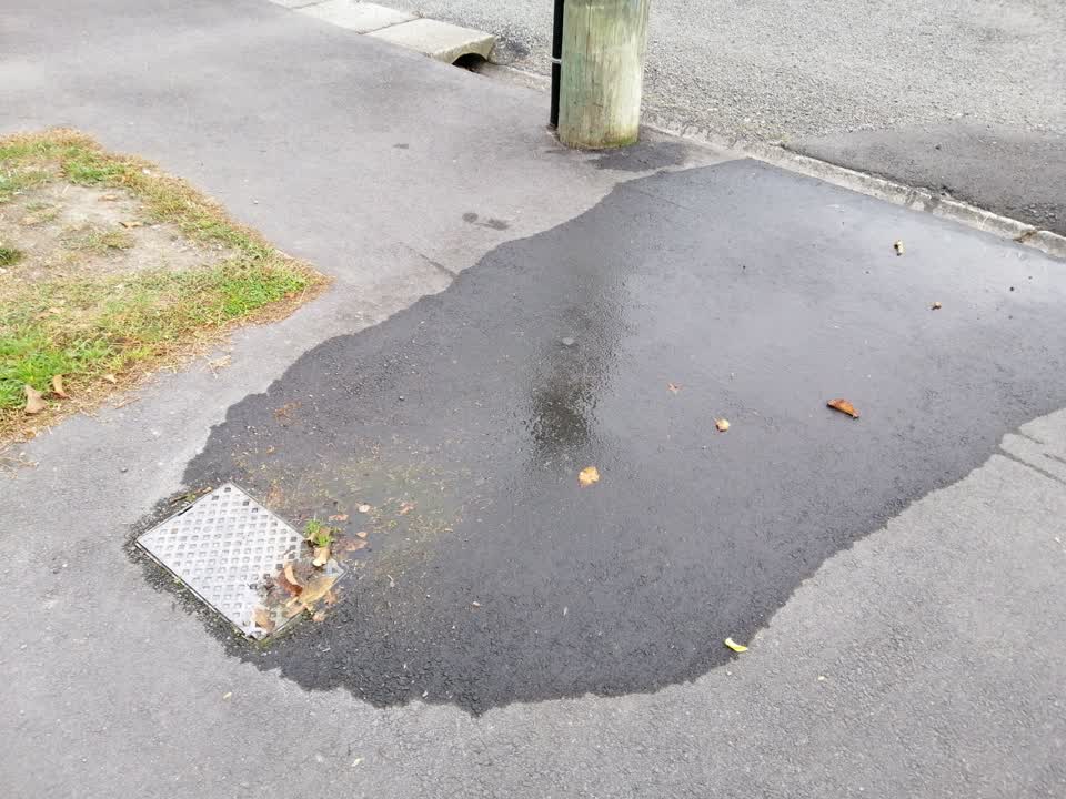 The photograph attached to this water leak report