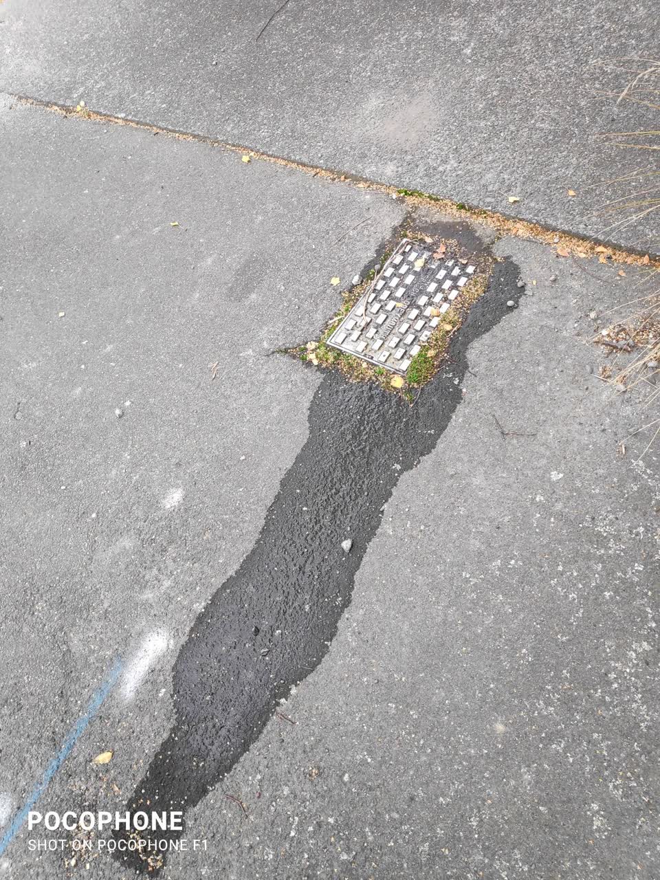 The photograph attached to this water leak report