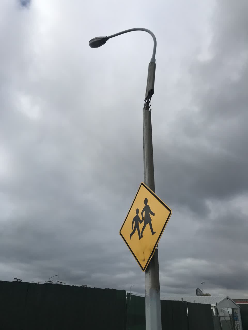The photograph attached to this street light outage report
