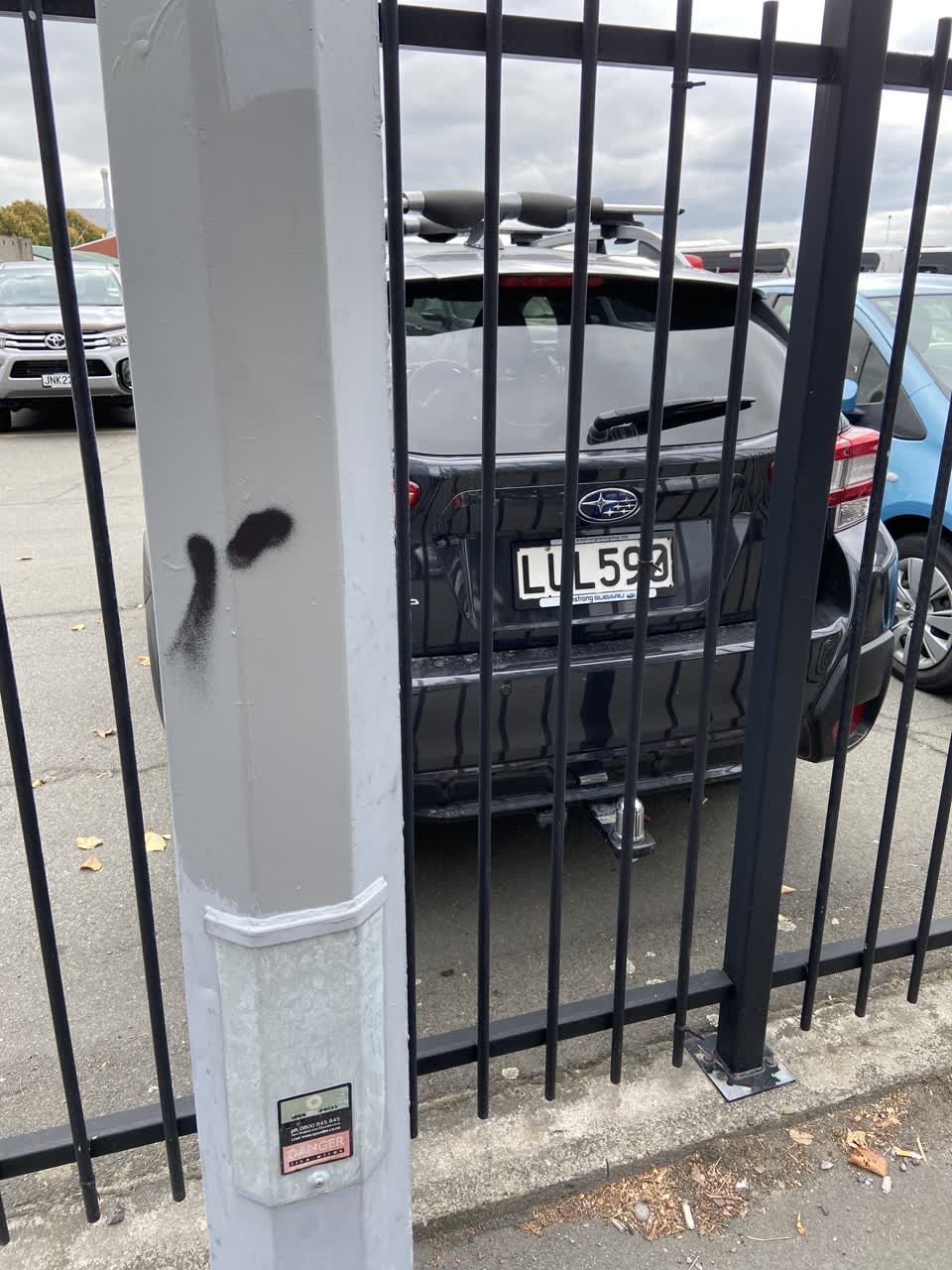 The photograph attached to this graffiti report