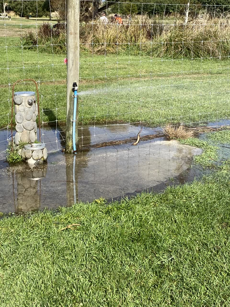 The photograph attached to this water leak report