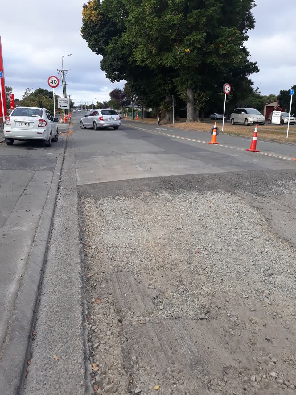 The photograph attached to this roading/streets report