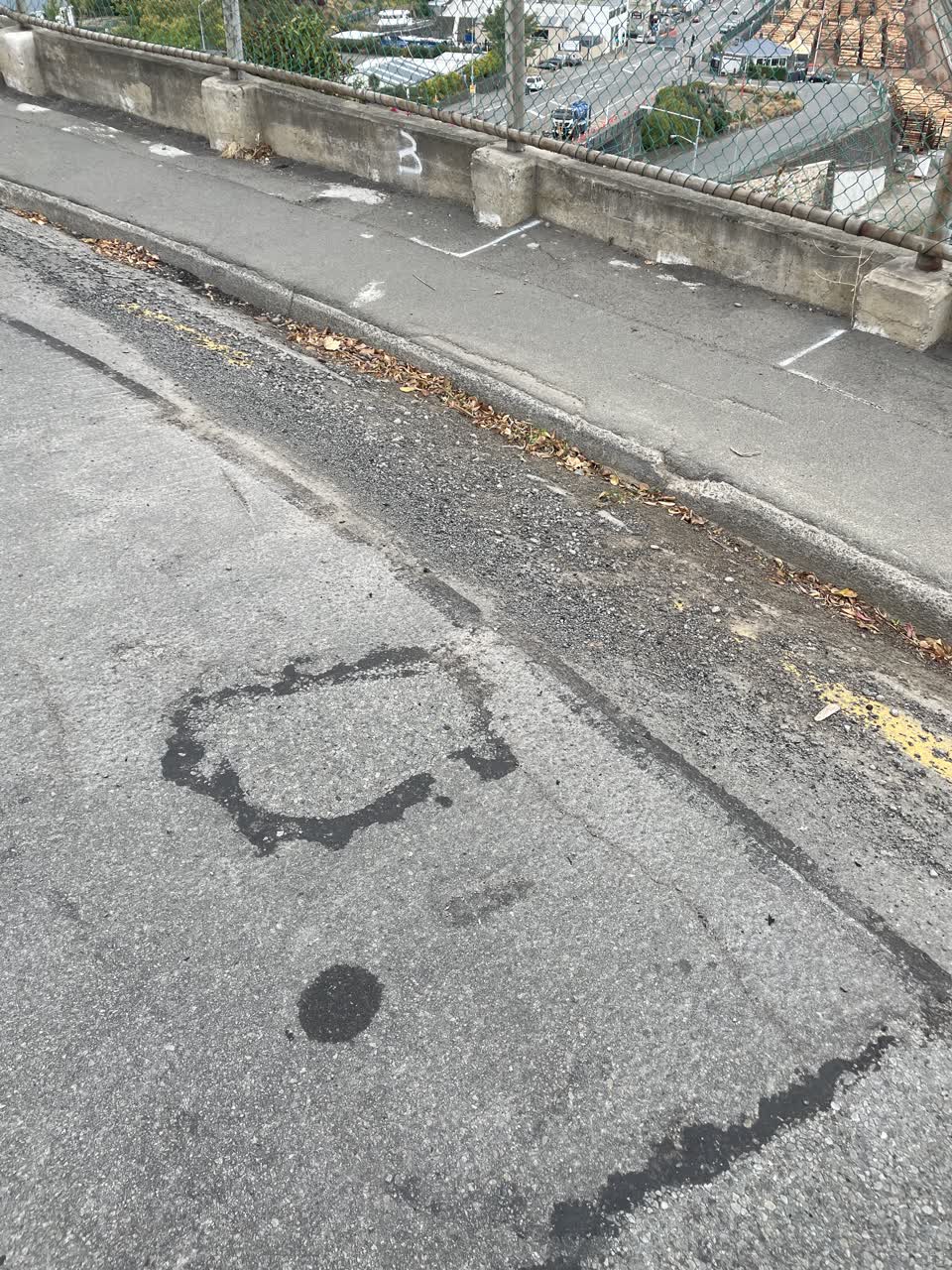 The photograph attached to this roading/streets report