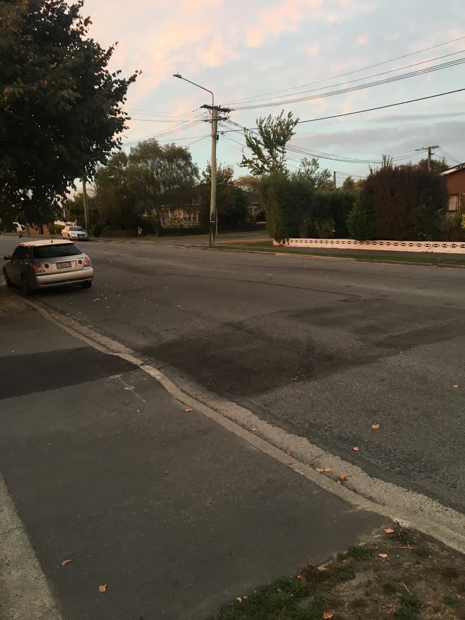 The photograph attached to this roading/streets report
