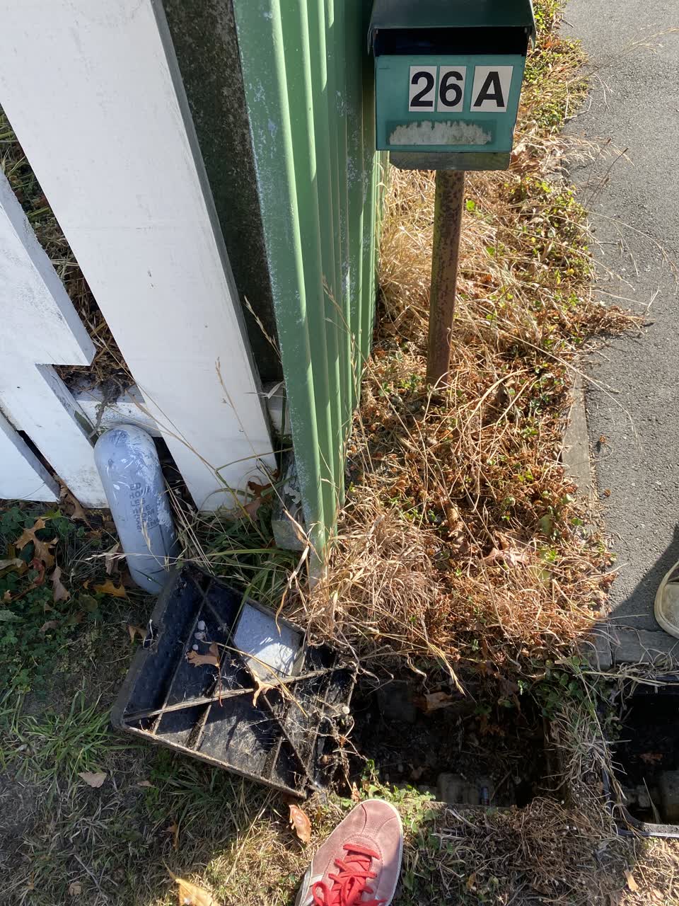 The photograph attached to this water leak report