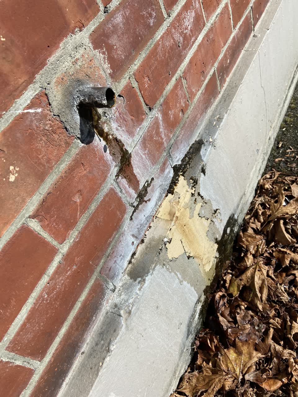 The photograph attached to this water leak report