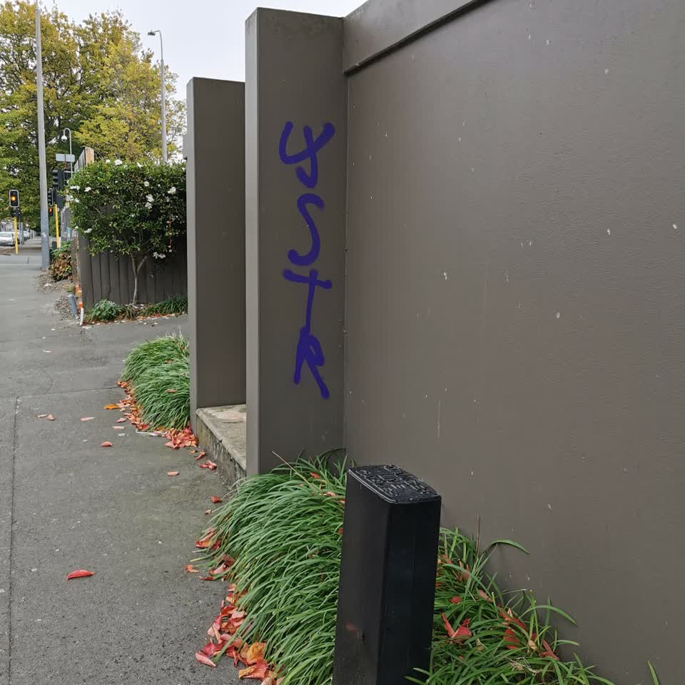 The photograph attached to this graffiti report