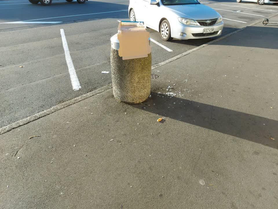 The photograph attached to this rubbish/recycling report