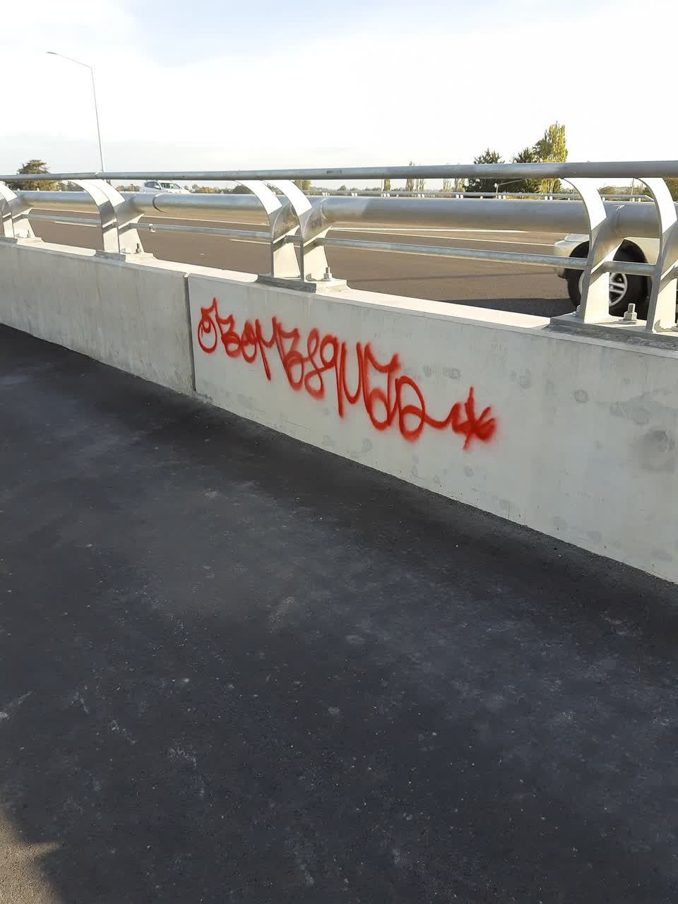 The photograph attached to this graffiti report