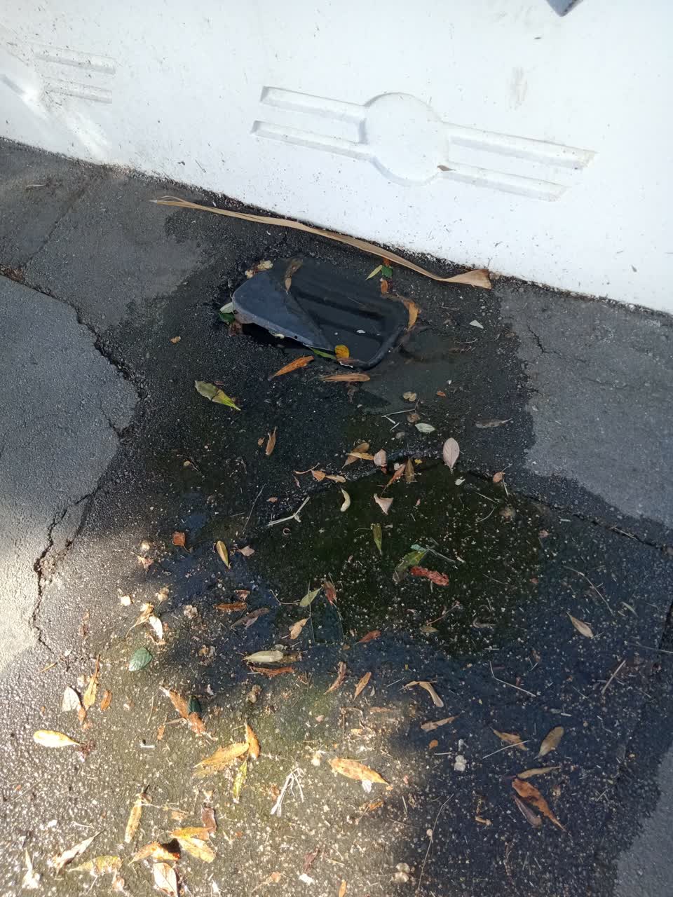 The photograph attached to this water leak report