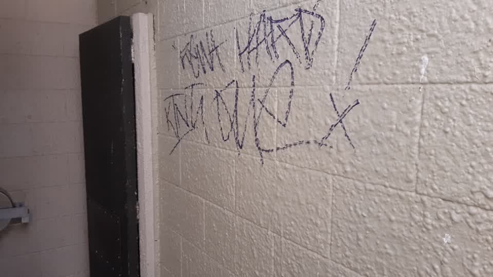 The photograph attached to this graffiti report