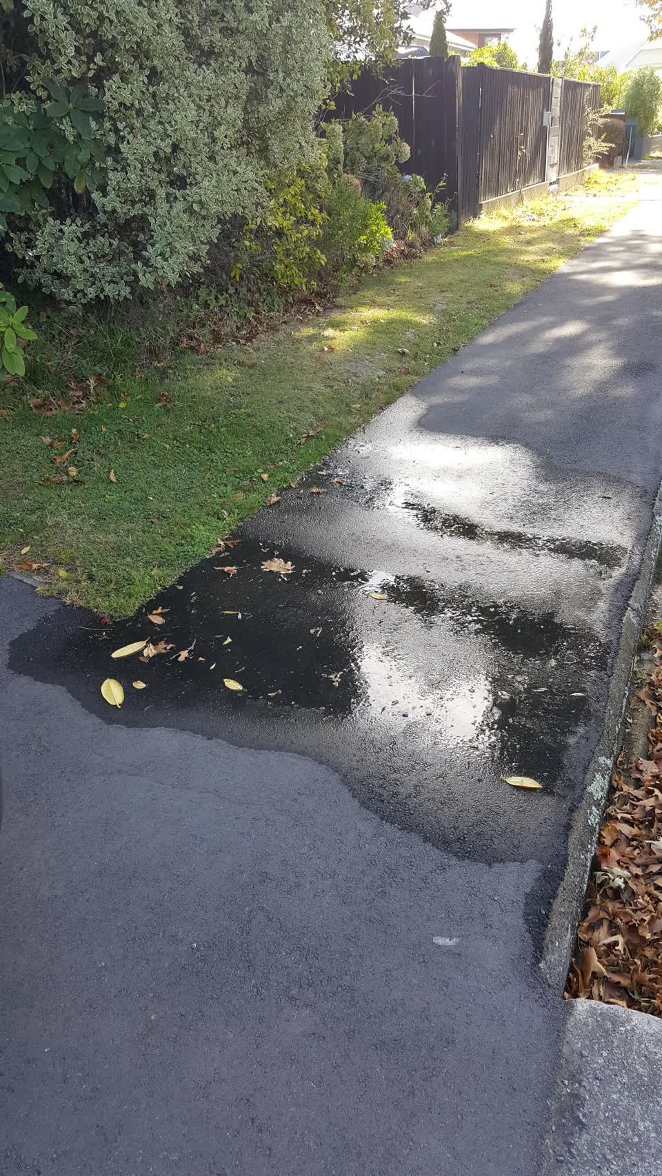 The photograph attached to this water leak report