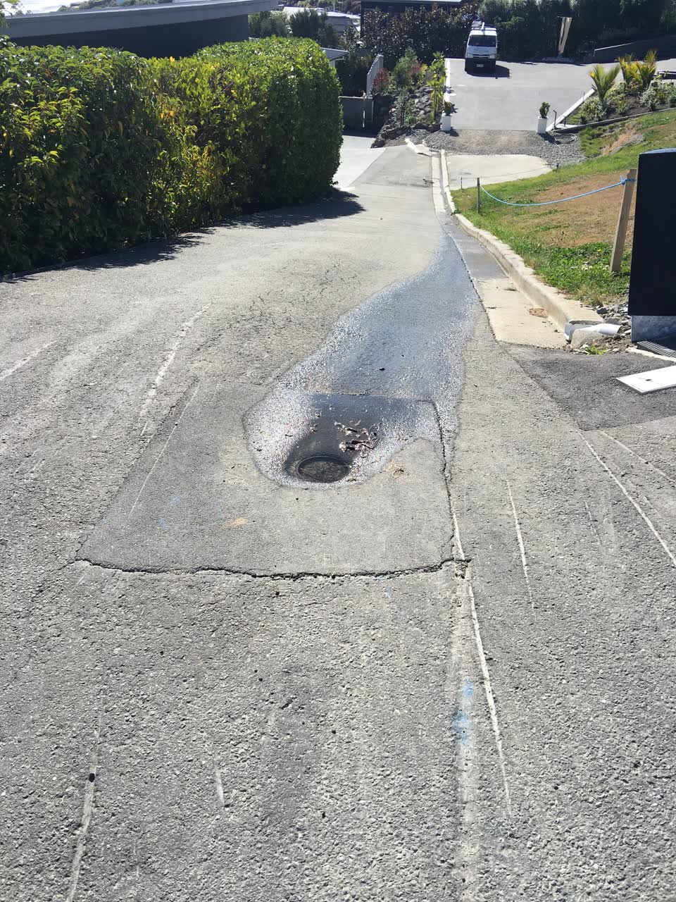 The photograph attached to this water leak report
