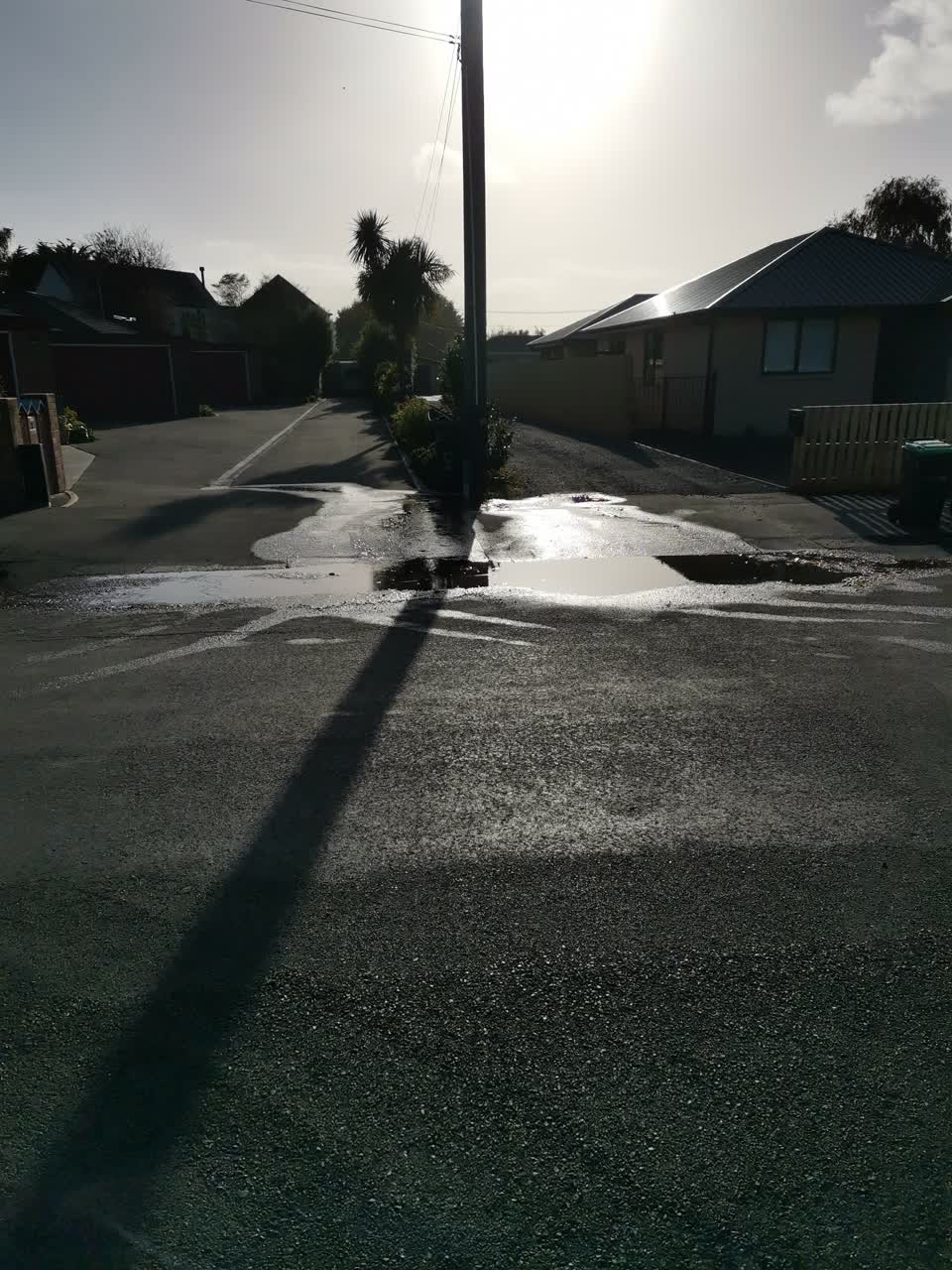 The photograph attached to this water leak report