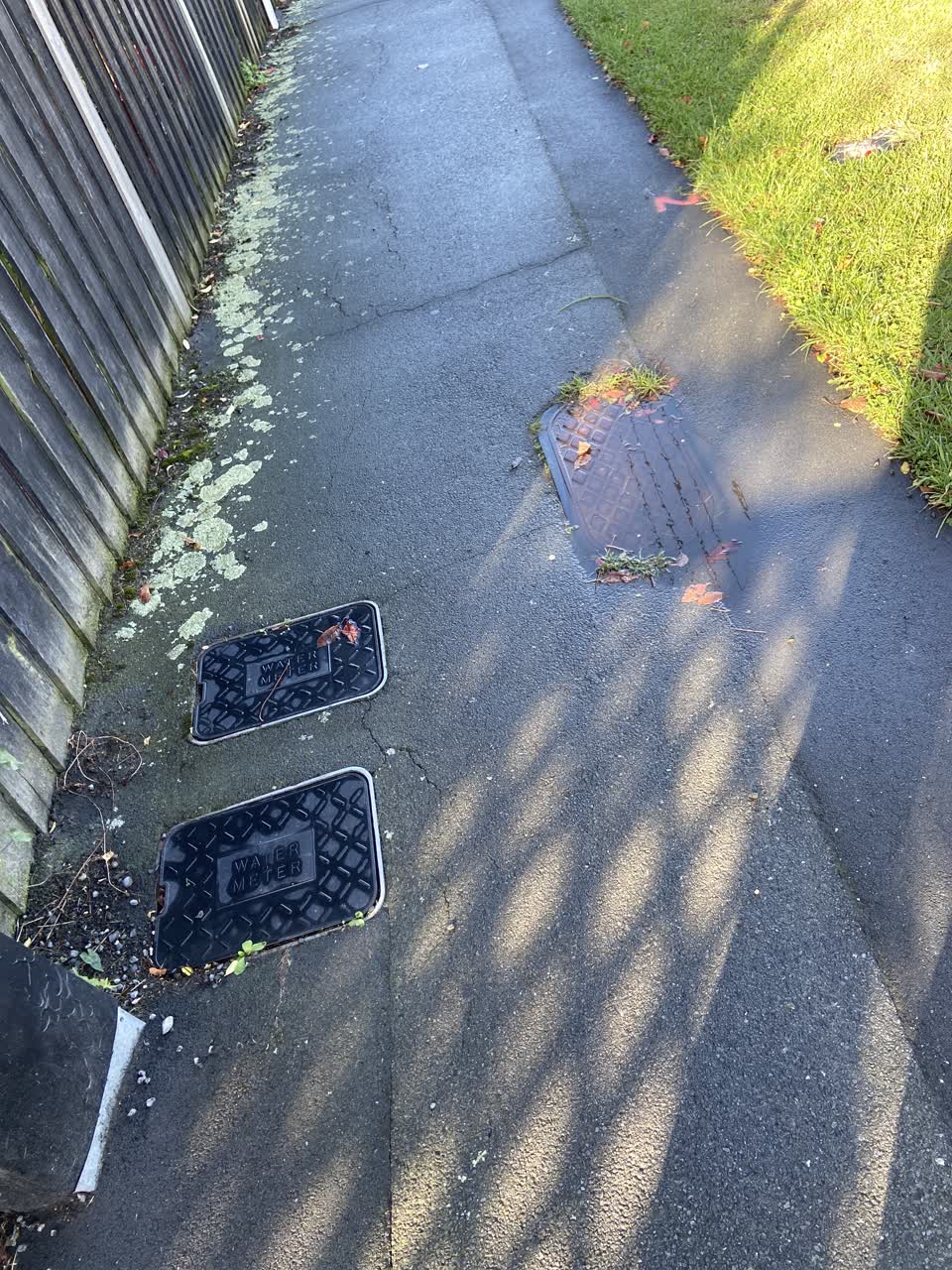The photograph attached to this water leak report