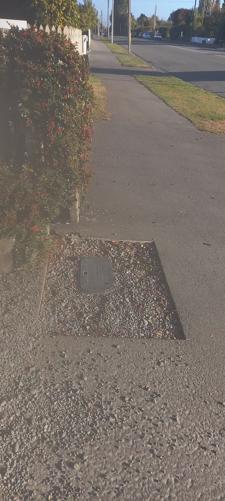The photograph attached to this roading/streets report