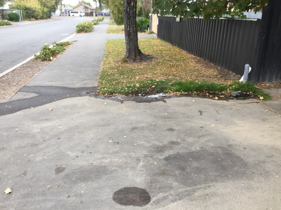 The photograph attached to this water leak report