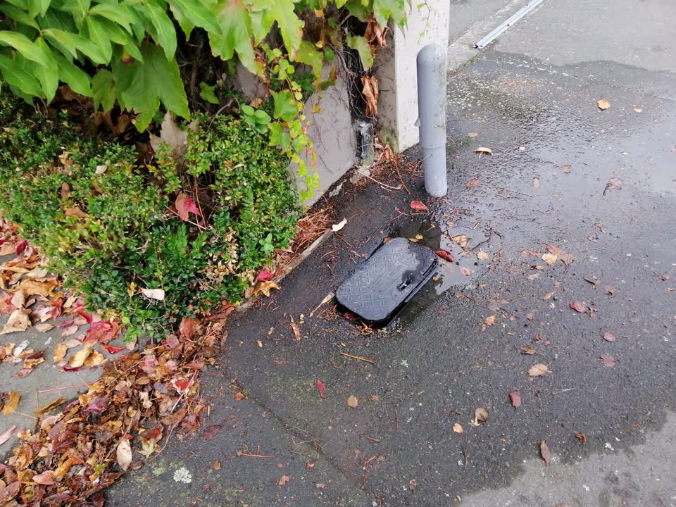 The photograph attached to this water leak report