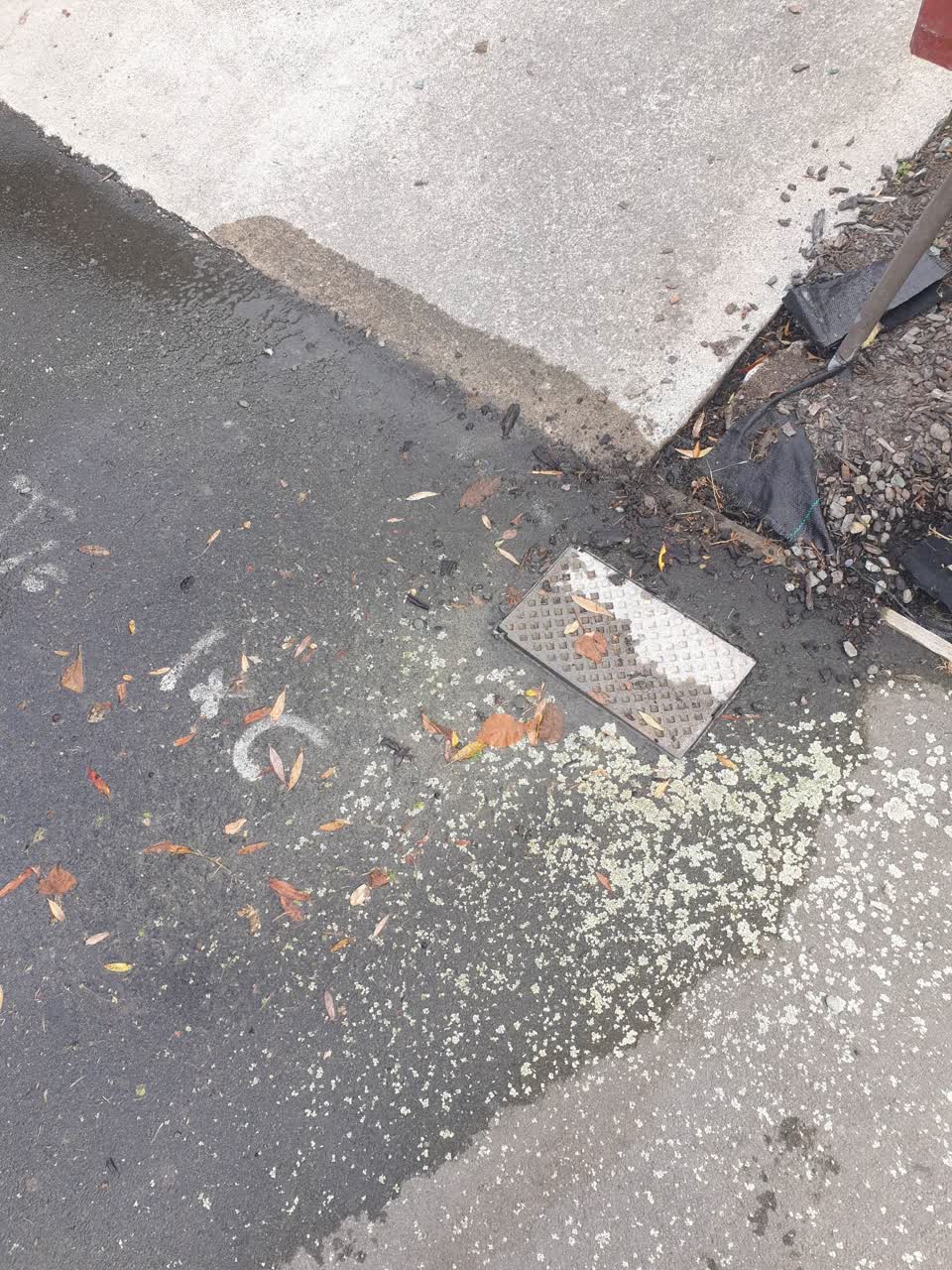 The photograph attached to this water leak report