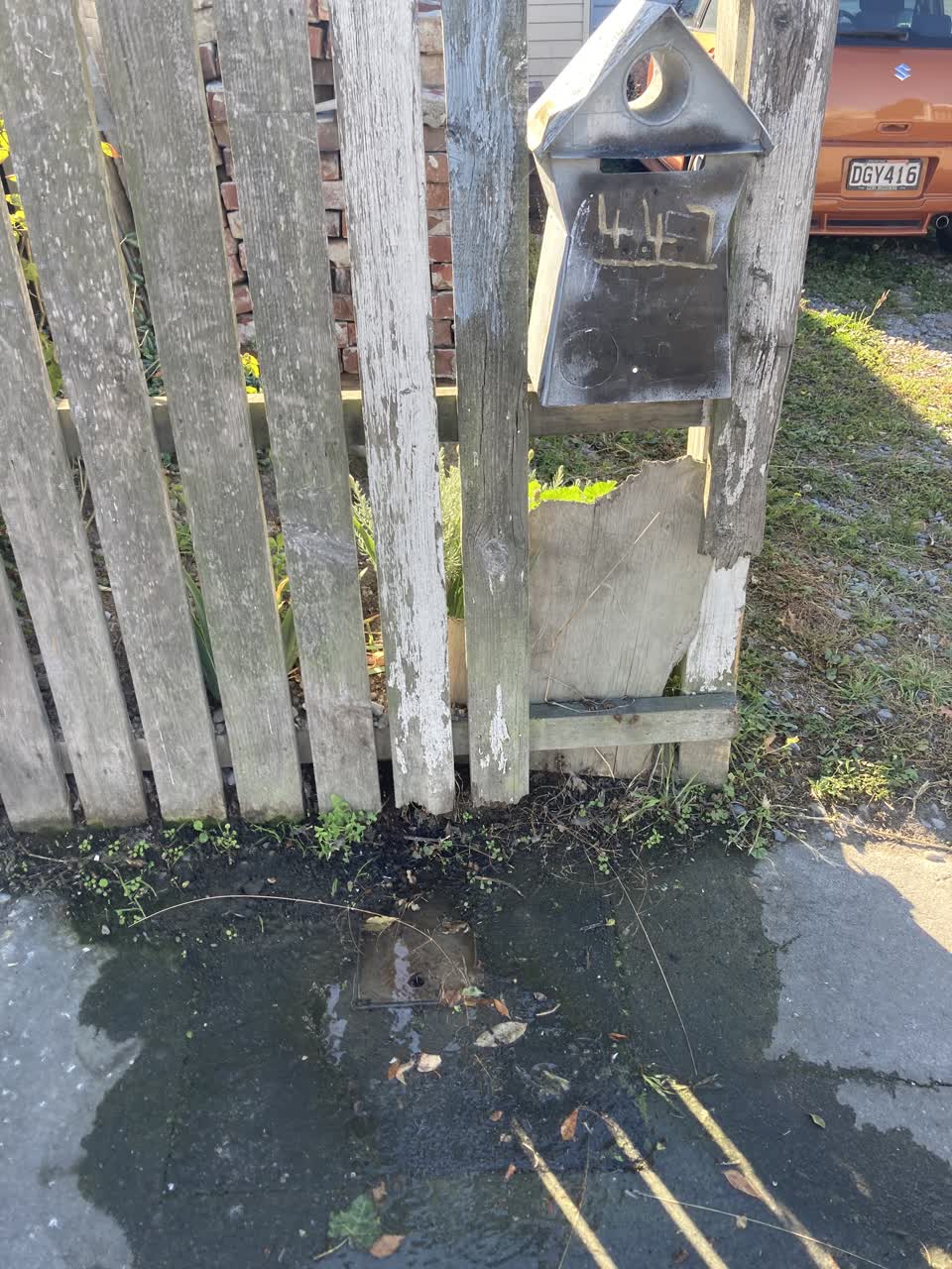 The photograph attached to this water leak report