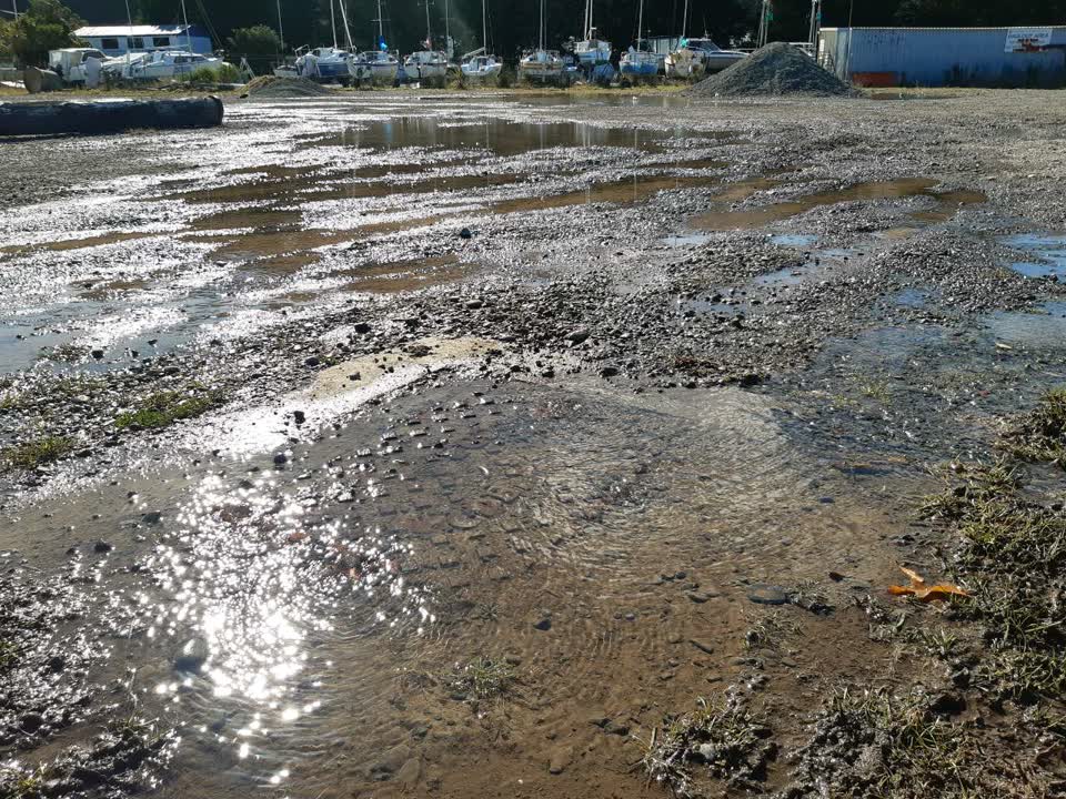 The photograph attached to this water leak report
