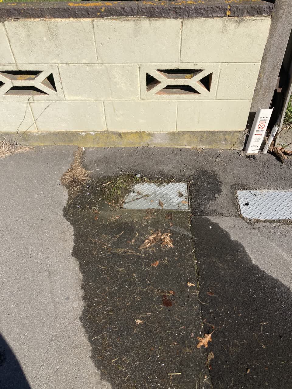 The photograph attached to this water leak report