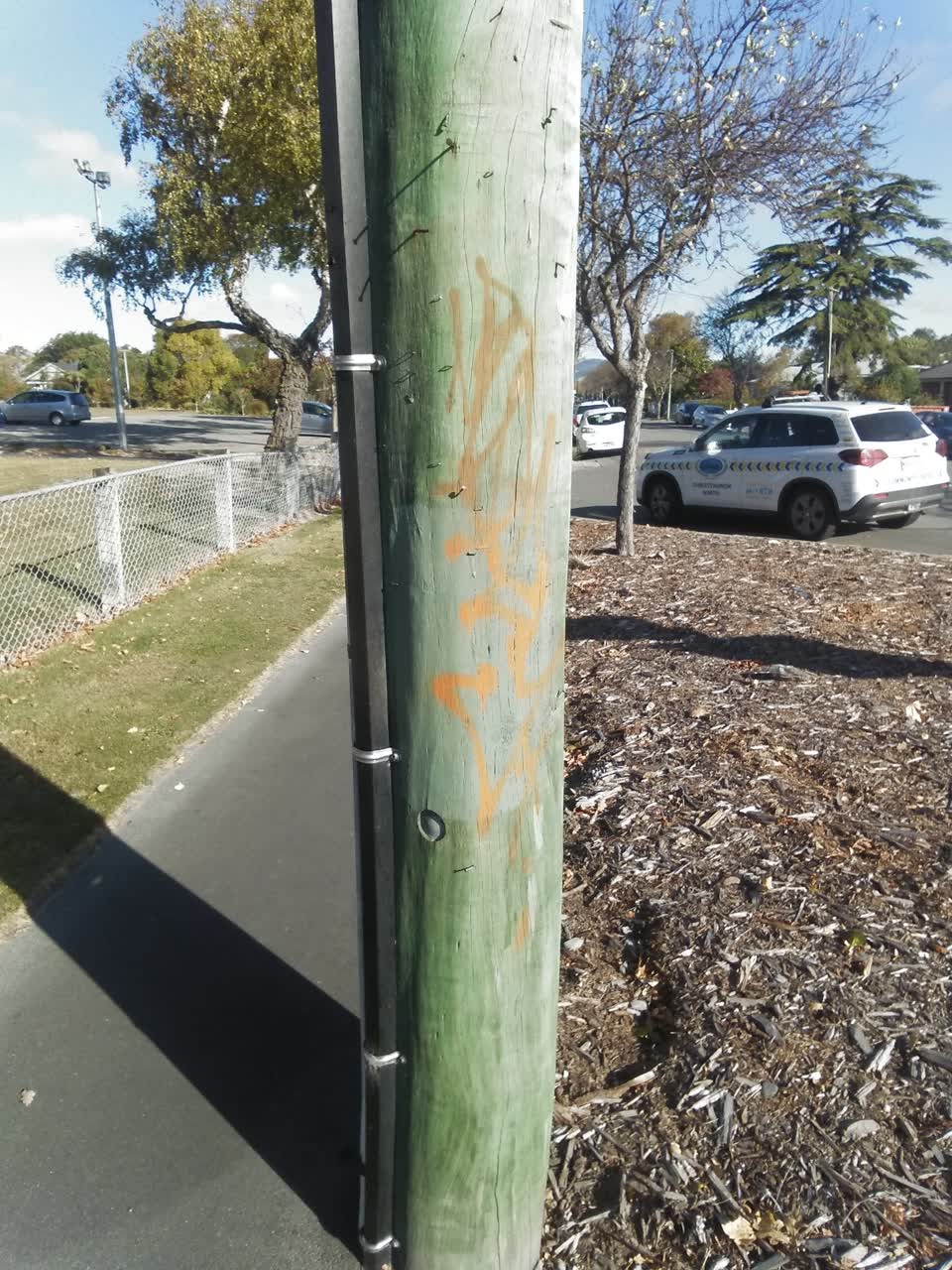 The photograph attached to this graffiti report
