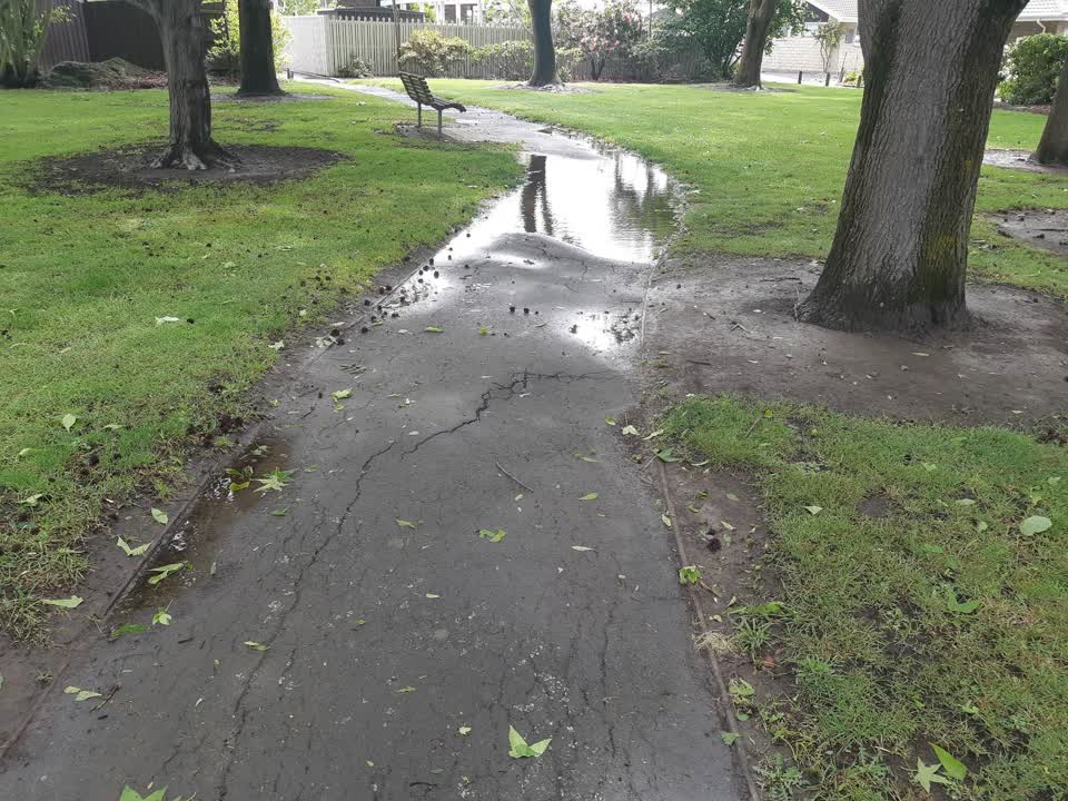 The photograph attached to this flooding report