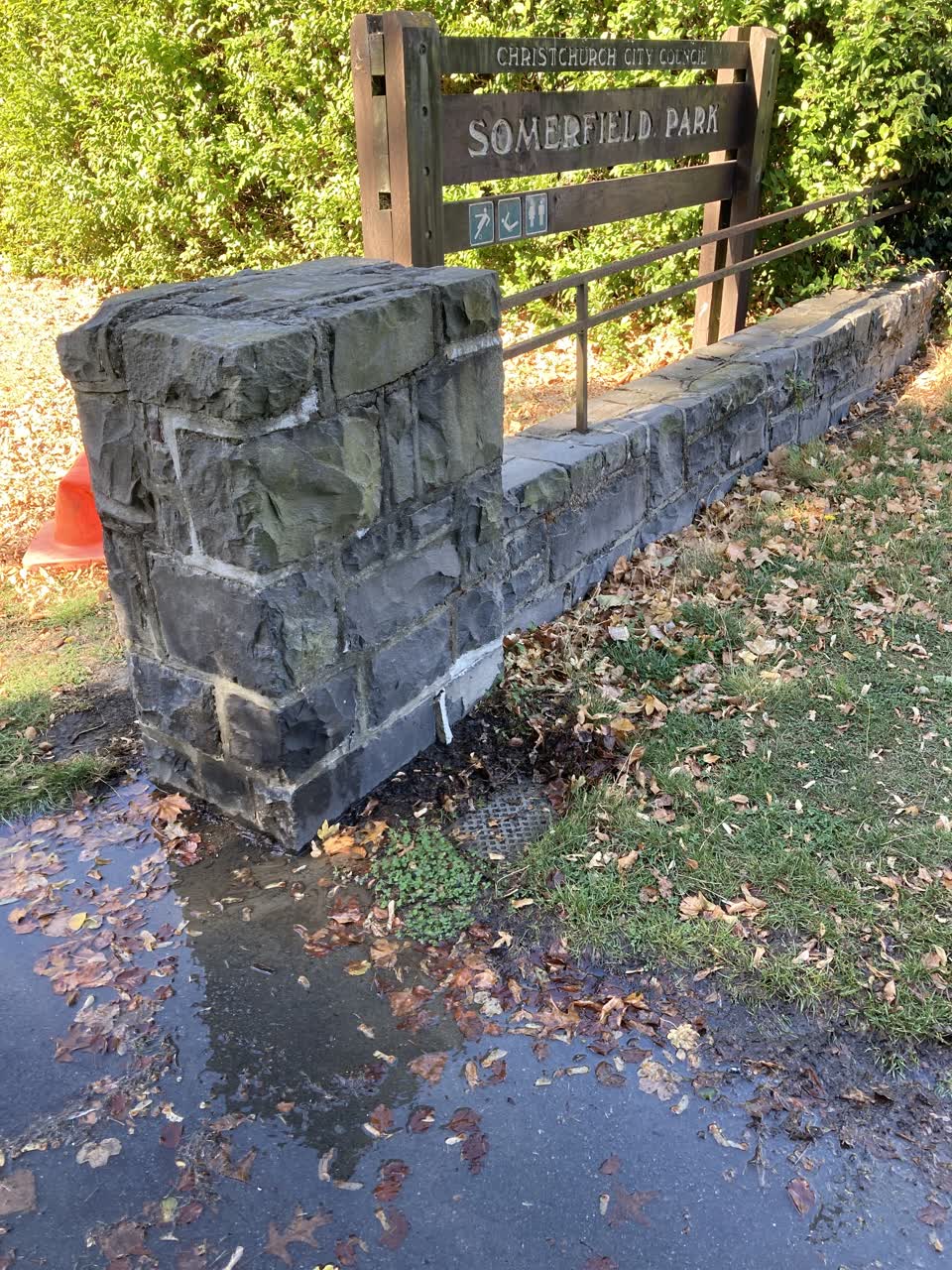The photograph attached to this water leak report