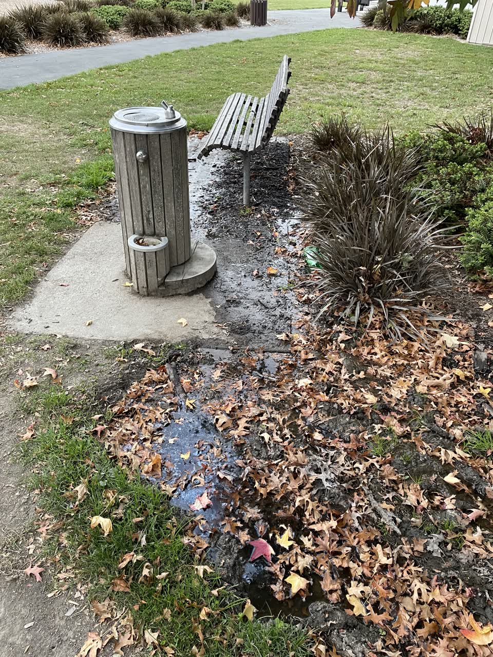 The photograph attached to this water leak report