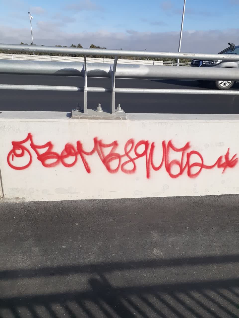 The photograph attached to this graffiti report