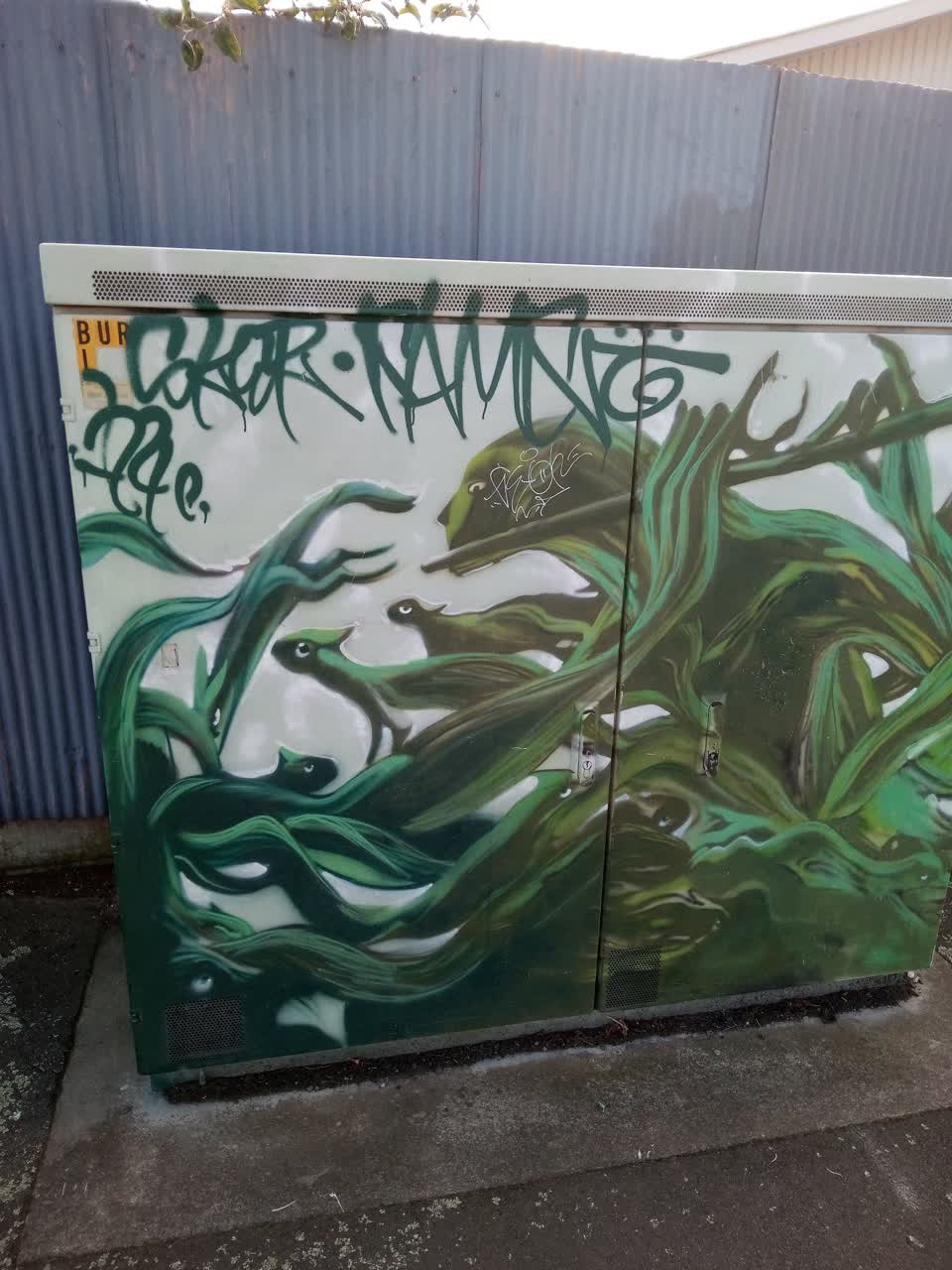 The photograph attached to this graffiti report