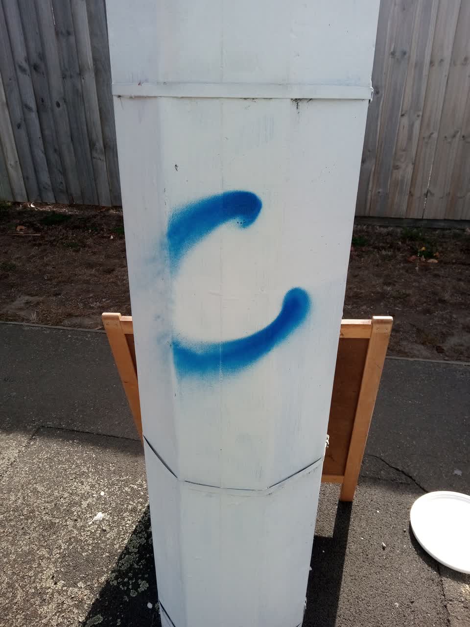 The photograph attached to this graffiti report