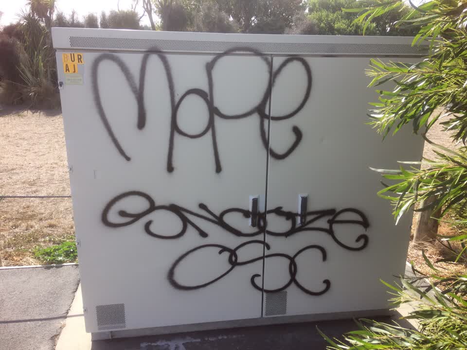 The photograph attached to this graffiti report