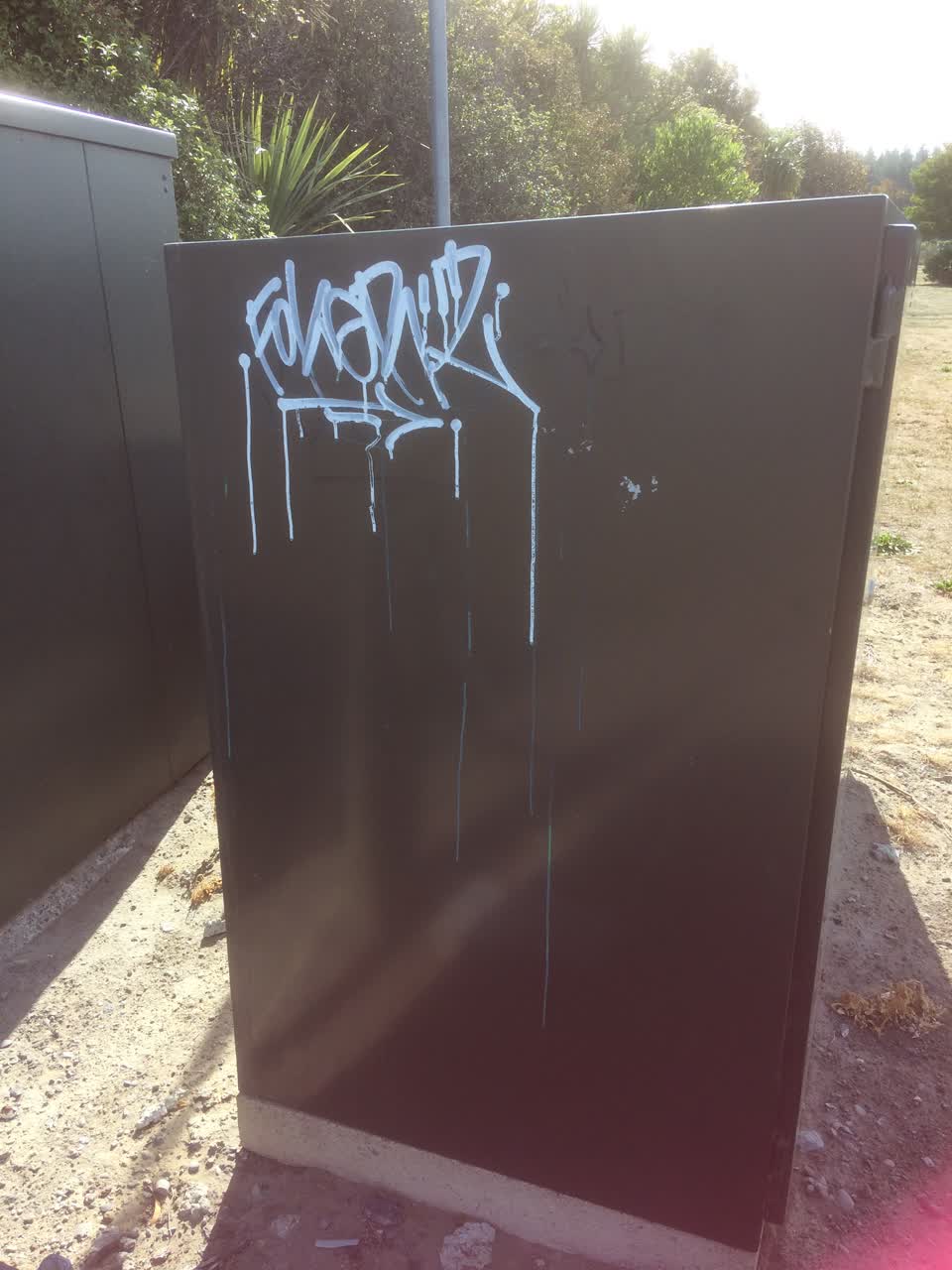 The photograph attached to this graffiti report
