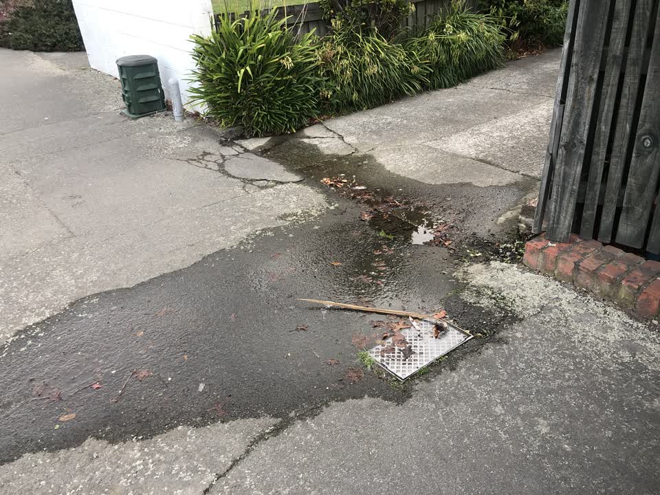 The photograph attached to this water leak report