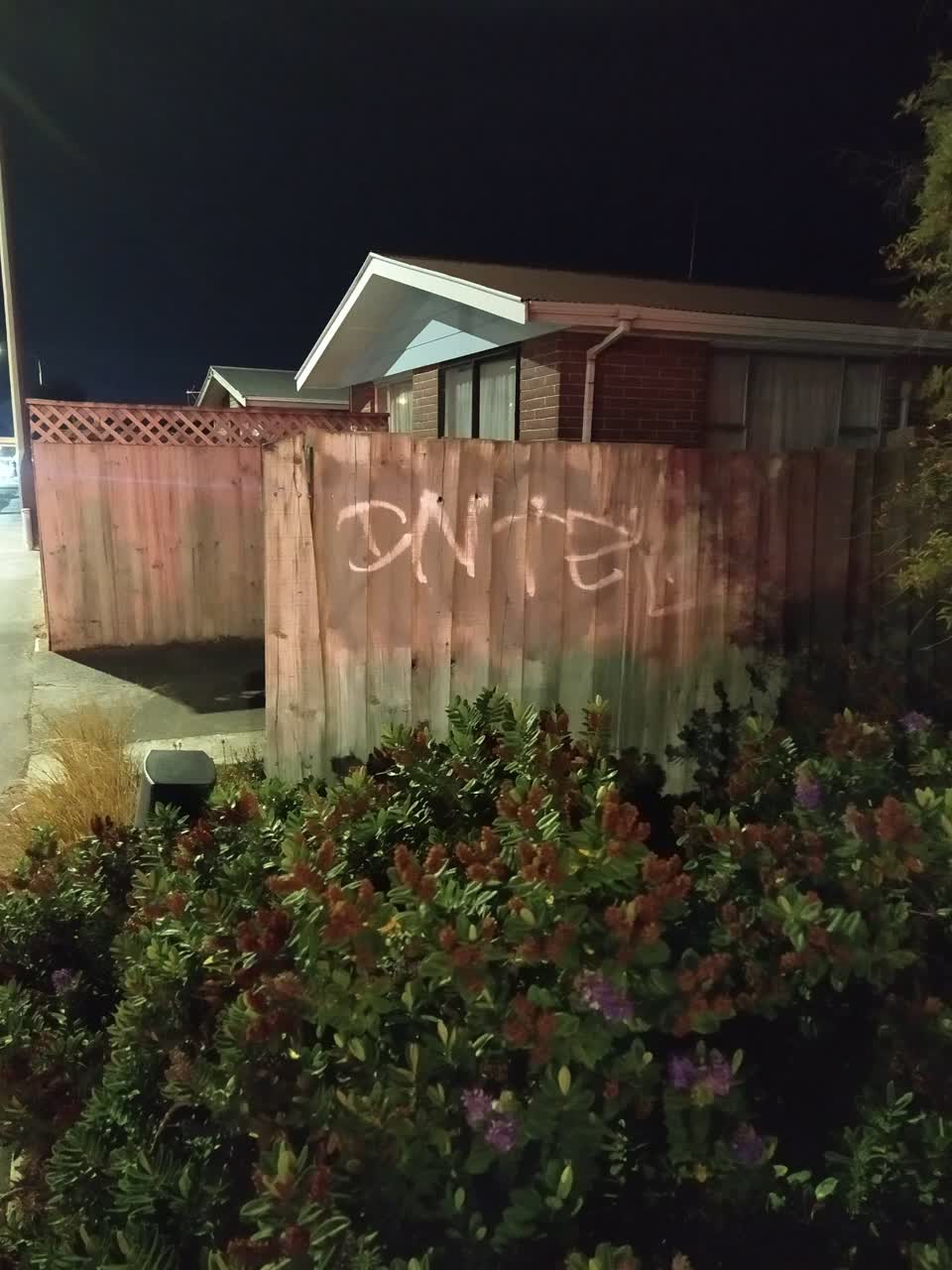 The photograph attached to this graffiti report