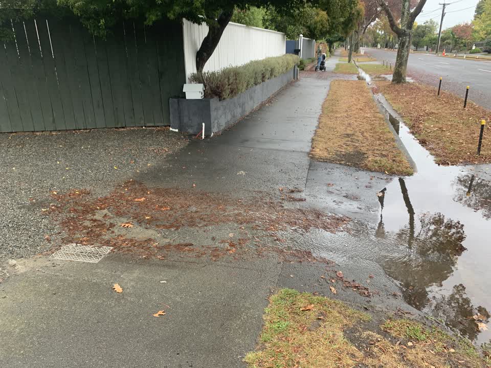 The photograph attached to this water leak report