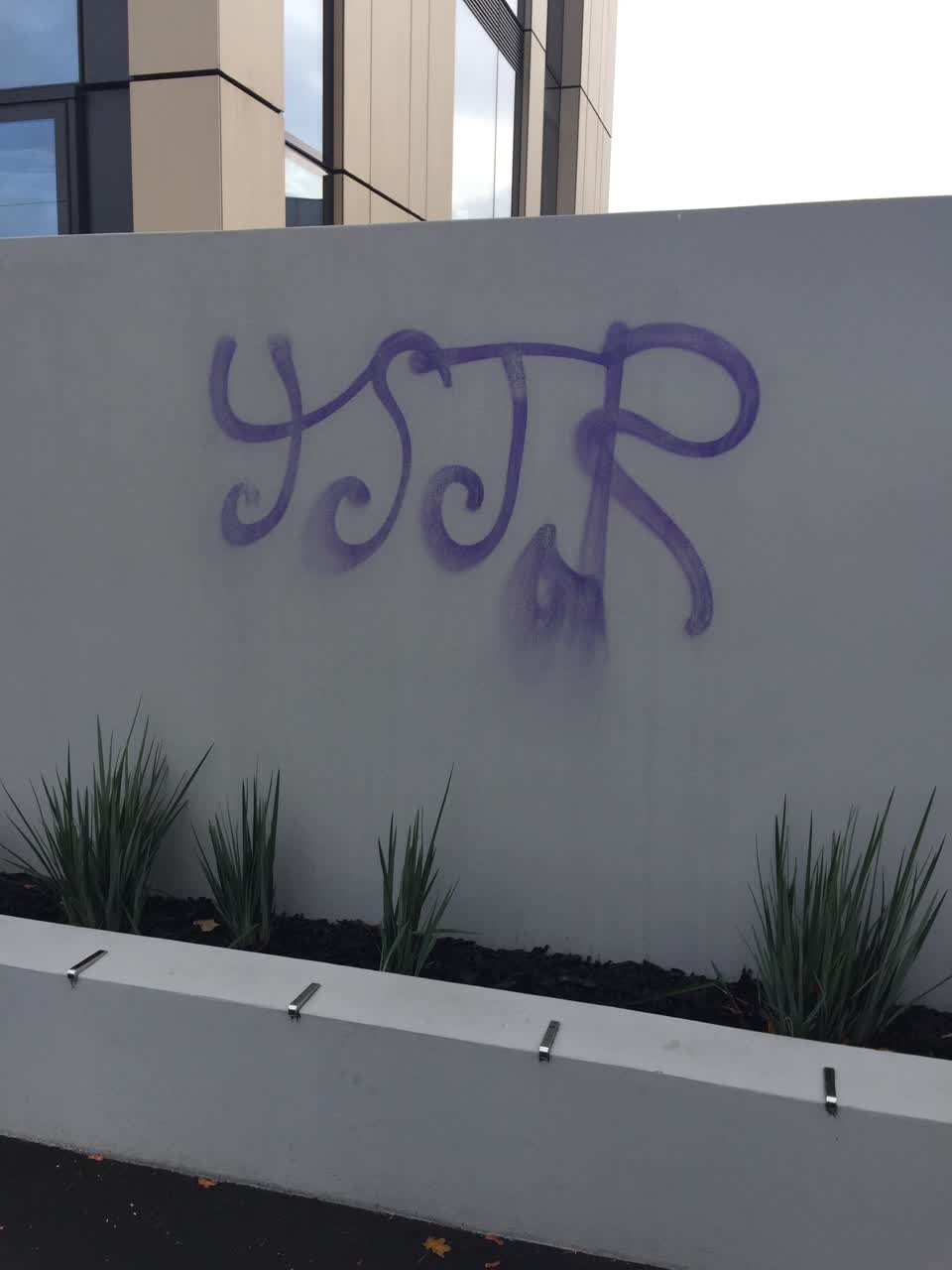 The photograph attached to this graffiti report
